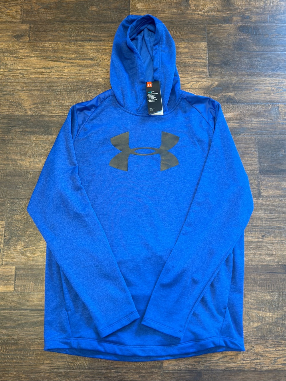 NWT Under Armour Men's Blue Hooded Performance Pullover Large